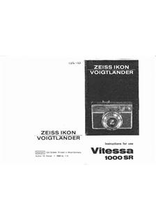 Zeiss Ikon Vitessa 1000 manual. Camera Instructions.